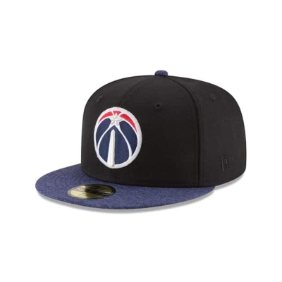 Black Washington Wizards Hat - New Era NBA Shadow Tech 59FIFTY Fitted Caps USA2718630